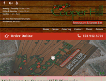 Tablet Screenshot of cooperhillpizza.com